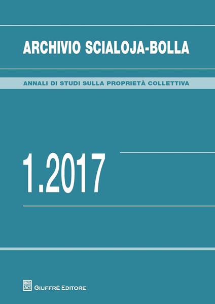 Archivio Scialoja-Bolla (2017). Vol. 1 - copertina