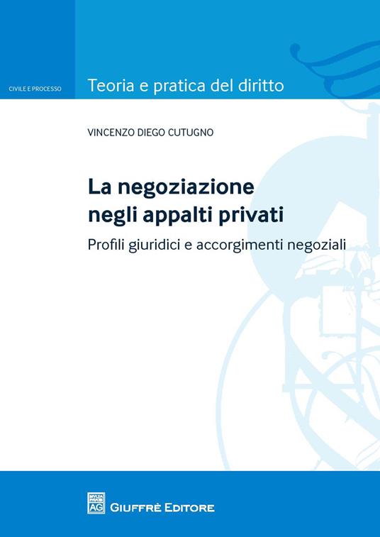 La negoziazione negli appalti privati. Profili giuridici e accorgimenti negoziali - Vincenzo Diego Cutugno - copertina