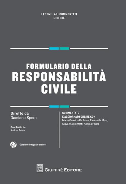 Formulario della responsabilità civile - copertina