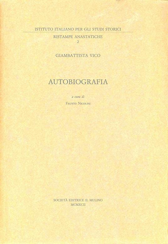 Giambattista Vico. Autobiografia - copertina