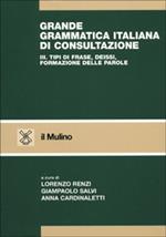 Grande grammatica italiana di consultazione. Vol. 3: Tipi di frase. Deissi. Formazione delle parole.