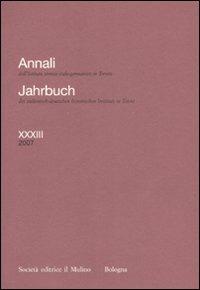 Annali dell'Istituto storico italo-germanico in Trento (2007). Vol. 33 - copertina
