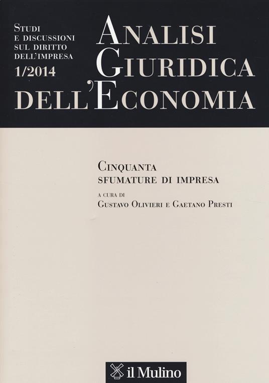 Analisi giuridica dell'economia (2014). Vol. 1 - copertina