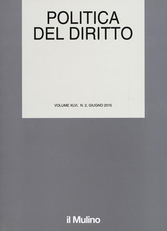 Politica del diritto (2015). Vol. 2 - copertina