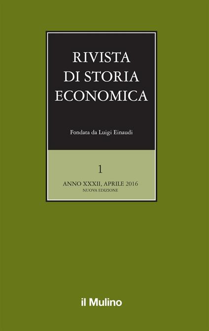 Rivista di storia economica (2016). Vol. 1 - copertina