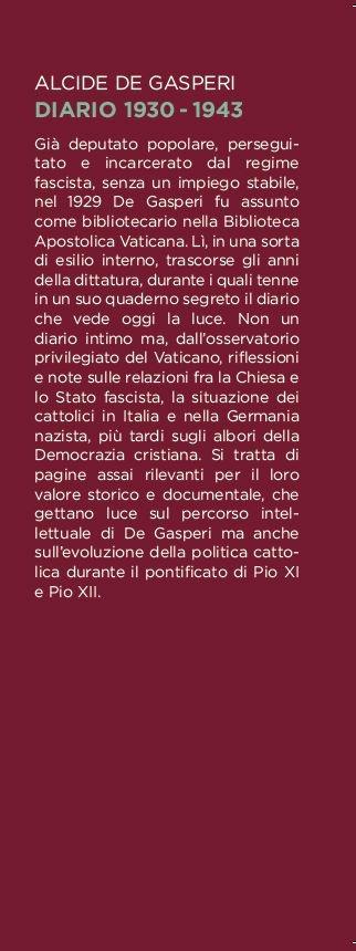 Diario 1930-1943 -  Alcide De Gasperi - 4