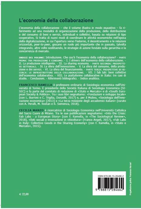 L' economia della collaborazione. Le nuove piattaforme digitali della produzione e del consumo - Francesco Ramella,Cecilia Manzo - 2