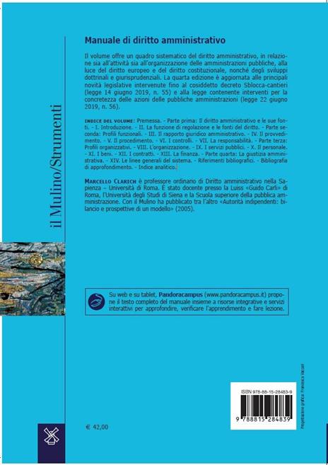 Manuale di diritto amministrativo - Marcello Clarich - 2