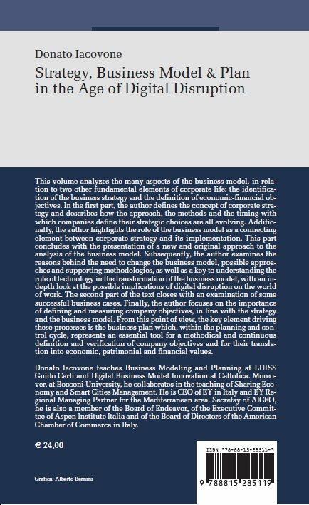 Strategy, Business Model & Plan in the Age of Digital Disruption - Donato Iacovone - 2
