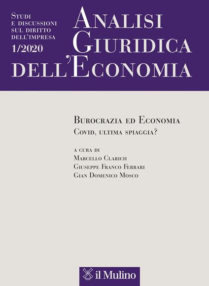 Analisi giuridica dell'economia (2020). Vol. 1 - copertina