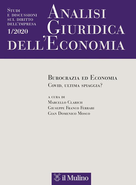 Analisi giuridica dell'economia (2020). Vol. 1 - copertina