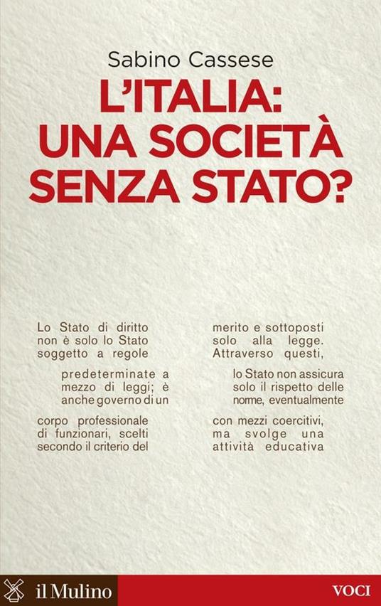 L' Italia: una società senza stato? - Sabino Cassese - ebook