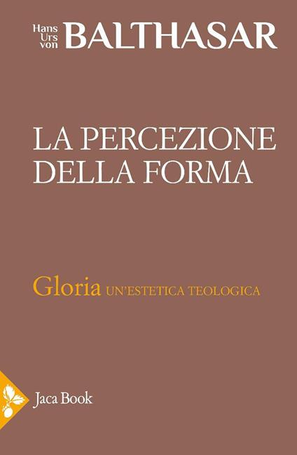 La percezione della forma - Hans Urs von Balthasar - copertina