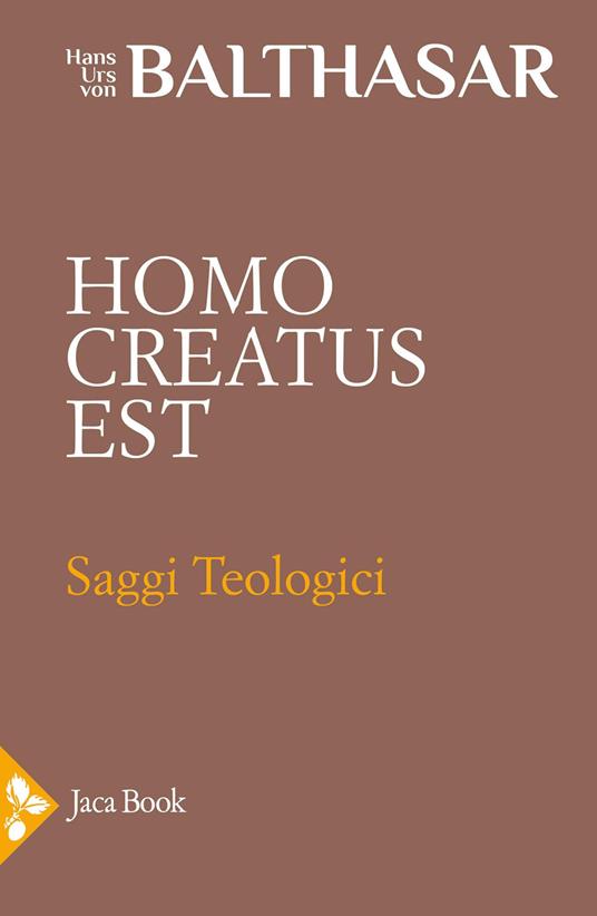 Homo creatus est - Hans Urs von Balthasar - copertina