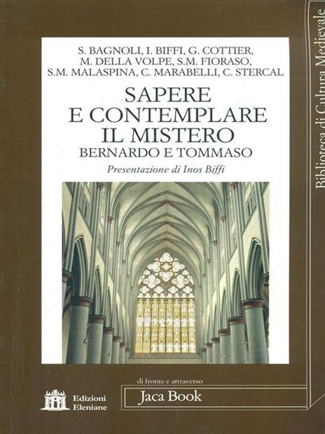 Sapere e contemplare il mistero. Bernardo e Tommaso - copertina