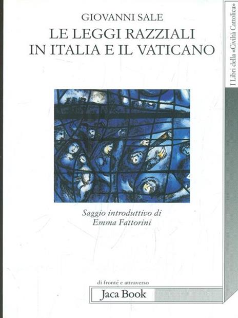 Le leggi razziali in Italia e il Vaticano - Giovanni Sale - copertina
