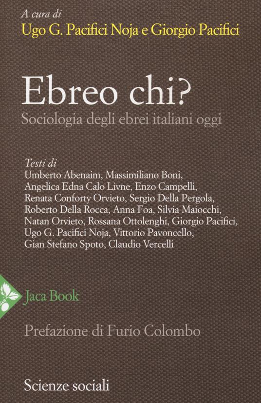 Ebreo chi? Sociologia degli ebrei italiani oggi - copertina