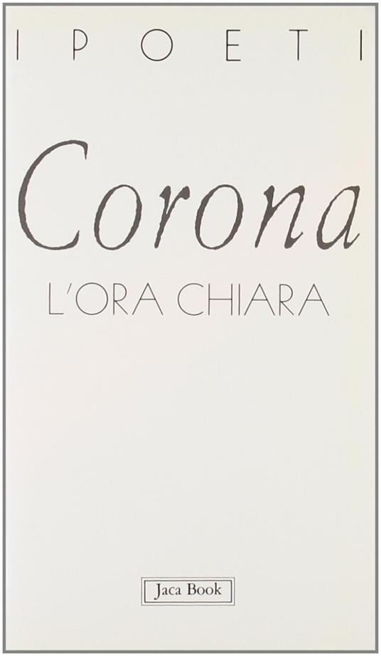 L'ora chiara - Marina Corona - copertina