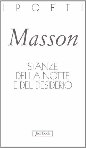 Stanze della notte e del desiderio. Testo francese a fronte - Jean-Yves Masson - copertina