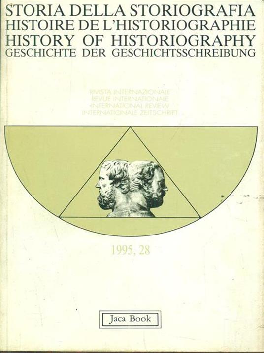 Storia della storiografia. Vol. 28 - copertina