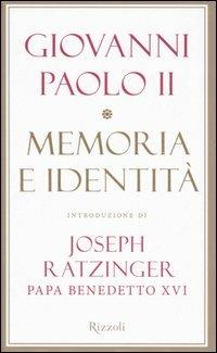 Memoria e identità - Giovanni Paolo II - copertina