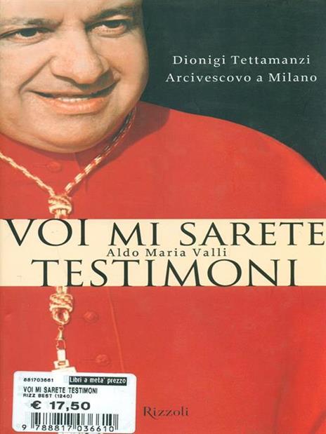 Voi mi sarete testimoni. Dionigi Tettamanzi arcivescovo a Milano - Aldo Maria Valli - 2