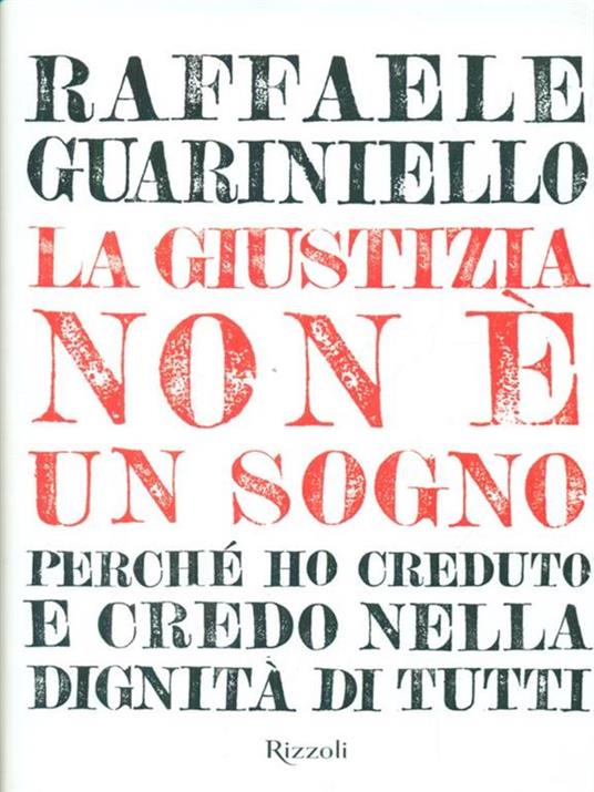 La giustizia non è un sogno - Raffaele Guariniello - copertina