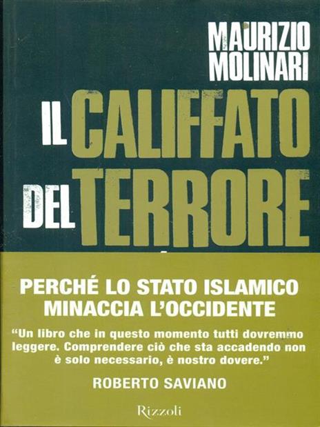 Il Califfato del terrore. Perché lo Stato islamico minaccia l'Occidente - Maurizio Molinari - copertina