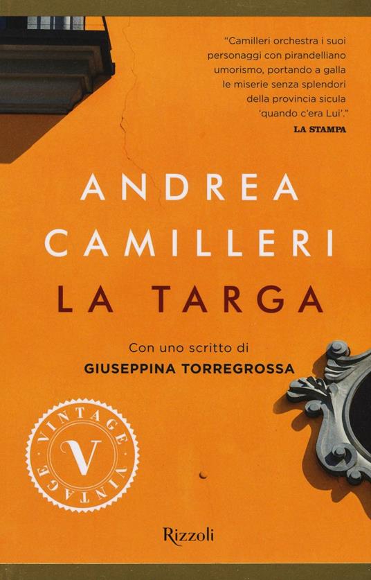 La targa - Andrea Camilleri - copertina