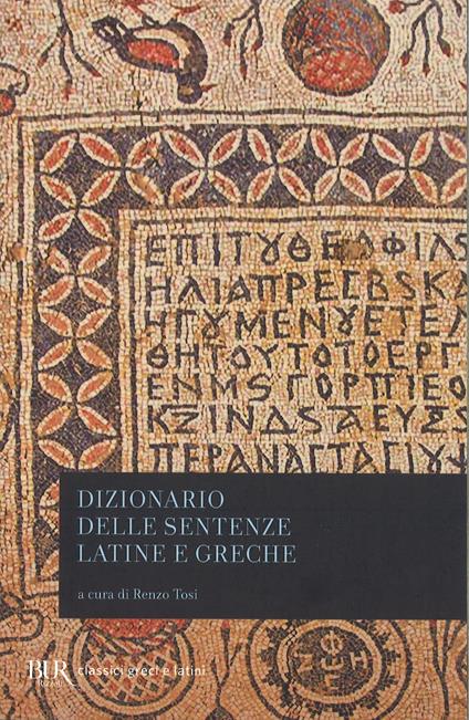 Dizionario delle sentenze latine e greche - copertina