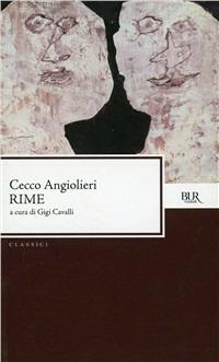 Rime - Cecco Angiolieri - copertina