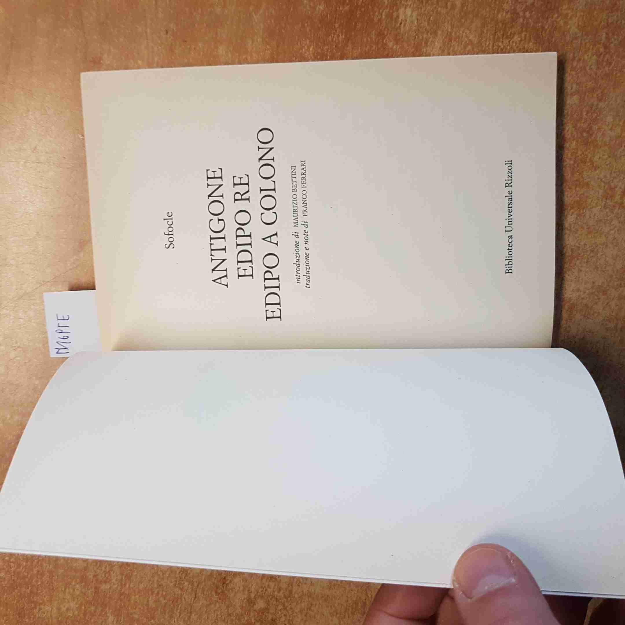 Antigone-Edipo re-Edipo a Colono