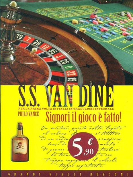 Signori il gioco è fatto - S. S. Van Dine - copertina