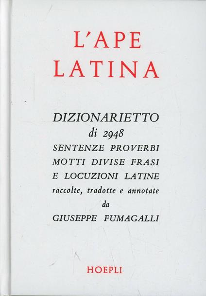 L' ape latina - Giuseppe Fumagalli - copertina