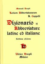Dizionario di abbreviature latine ed italiane