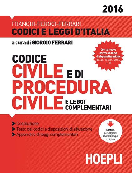 Codice civile e di procedura civile - copertina