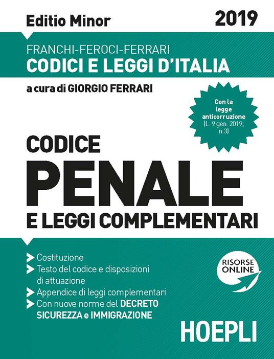 Codice penale e leggi complementari. Ediz. minore. Con espansione online - copertina