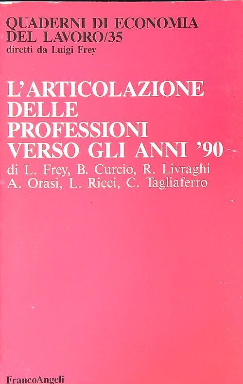 L' articolazione delle professioni verso gli anni '90