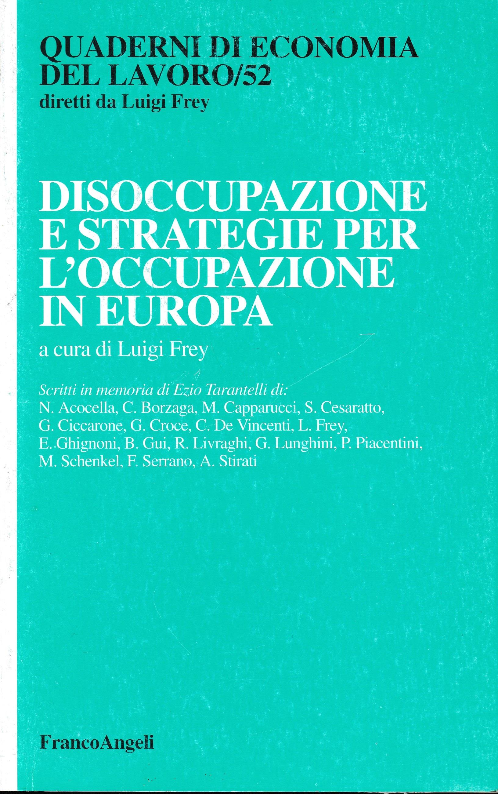 Disoccupazione e strategie per l'occupazione in Europa