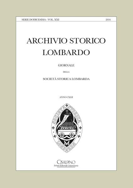 Archivio storico lombardo. Giornale della Società storica lombarda. Vol. 142 - copertina