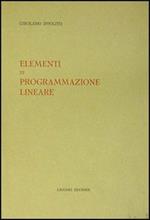 Elementi di programmazione lineare