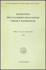 Rendiconto dell'Accademia delle scienze fisiche e matematiche. Serie IV. Vol. 52: Anno 1985.