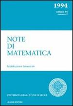 Note di matematica. Vol. 14\2