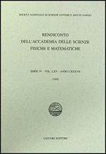 Rendiconto dell'Accademia delle scienze fisiche e matematiche. Serie IV. Vol. 65: Anno 1998.