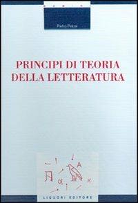 Principi di teoria della letteratura - Pietro Pelosi - copertina