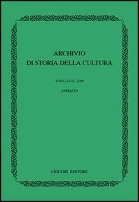 Archivio di storia della cultura (2004) - copertina