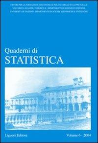 Quaderni di statistica (2005). Vol. 6 - copertina