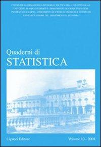 Quaderni di statistica (2008). Vol. 10 - copertina