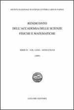 Rendiconto dell'Accademia delle scienze fisiche e matematiche. Serie IV. Vol. 75: 2008.