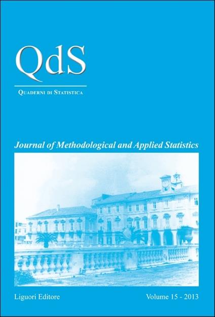 Quaderni di statistica. Ediz. inglese (2013). Vol. 15 - copertina